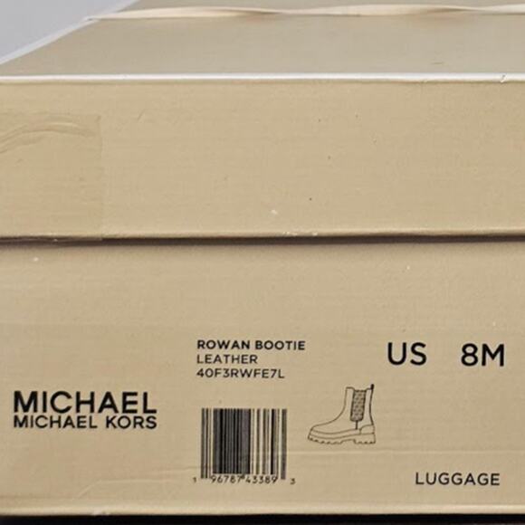 Michael Kors Women's Rowan Leather Bootie Size 8 Luggage NWT - Picture 8 of 8